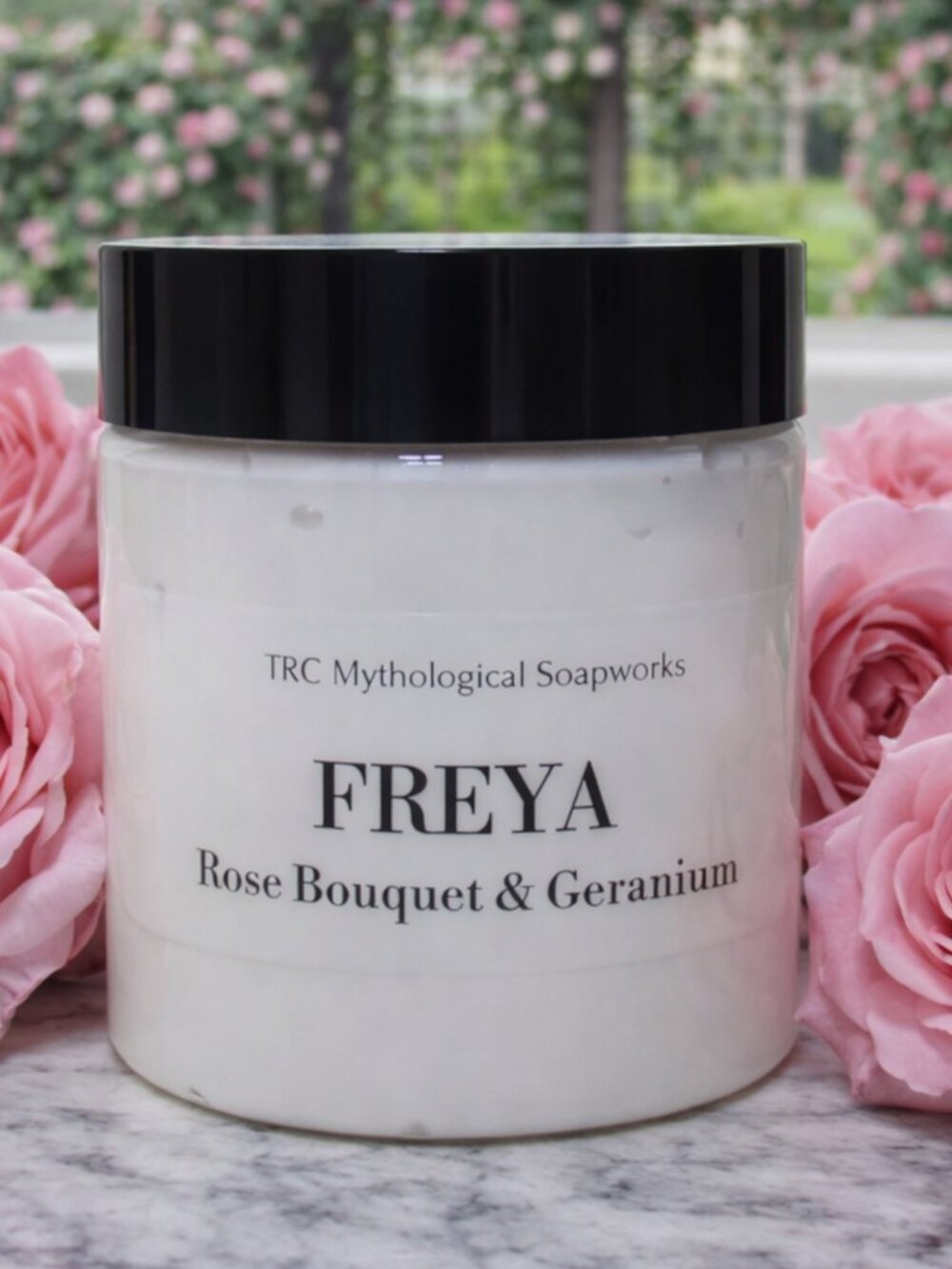 FREYA Rose Bouquet Body Cream. Artisan Handmade Lotion.